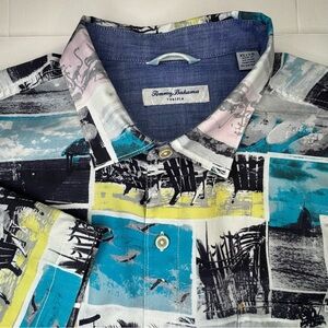 Tommy Bahama Tortola Snapshot Men's XL  Short Sleeve Button Down Tropical